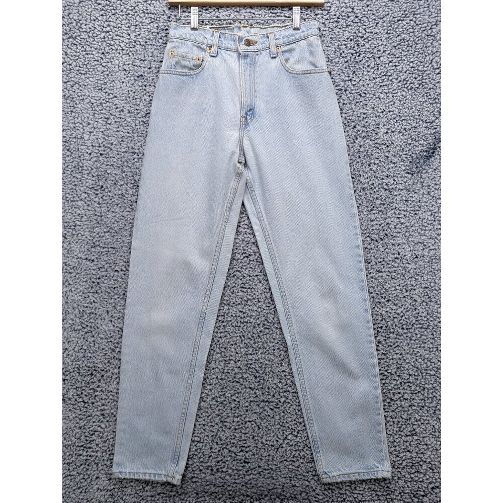 VTG Levis 550 Mom Jeans Size 7 High Rise Relaxed Fit Distressed Grunge 90s Blue